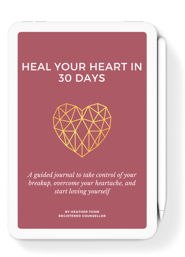 Heal Your Heart in 30 Days Guided Journal by Heather Thom Breakup Counsellor